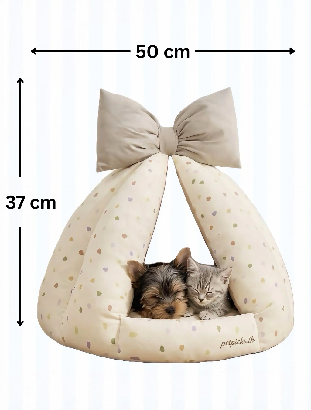 Sweet Bow Polka Cat Bed