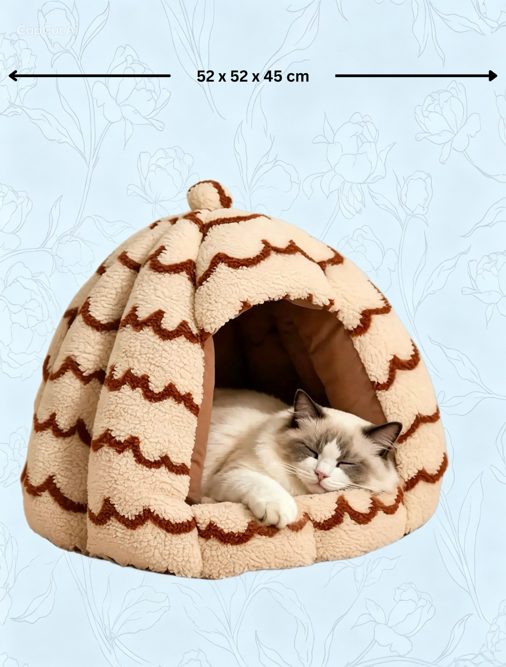 Choco Cloudy Cat Bed